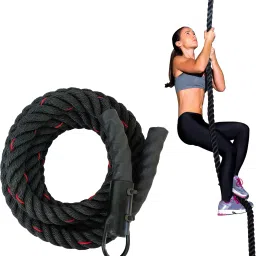 Climbing Rope for Gym,Polypropylene Black Red Tracer Unisex and Adults Black-14