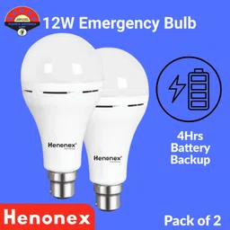 henonex Pack of 2 – 12W Energy Saving LED Emergency Bulbs 2 hrs Bulb Emergency Light-picture-6