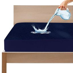 Fitted Double Size Waterproof, Stretchable, Breathable Mattress Cover-image-89