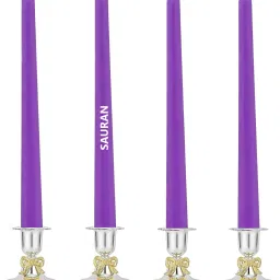 Pack of 4 Unscented Dripless Taper Candles 22W x 250H Millimeters WC91.8 Candle-image-71