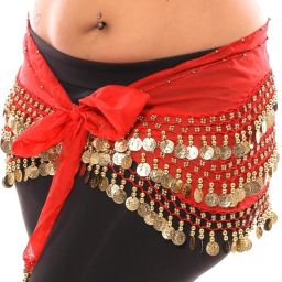 Women Party Red Fabric, Metal Belt-image-57