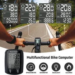 linist Universal 19 Functions IP54 Waterproof Bicycle Speedometer Wired Cyclocomputer image 2