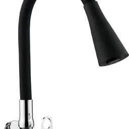 Prime Flexo SmartBuy Flexible Sink Faucet - Flxo Play (with 360 Degree Flexible Silicon Hose & Dual Flow Pattern) Hot/Cold Water Tap With Wall Flange - Black Faucet Mount-picture-8