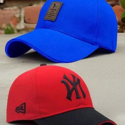 Embroidered, Solid, Self Design Sports/Regular Cap-image-35