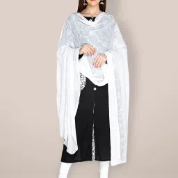 Chiffon Embroidered White Women Dupatta-image-25