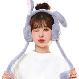 Rabbit Bunny Design Soft Foldable Ear Moving Earmuff for Girls & Boys Ear Muff-image-42