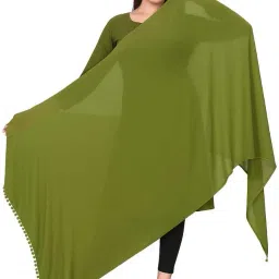 Chiffon Solid Peach Women Dupatta-image-78