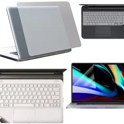 SDM 4 in1 Combo - Transparent Laptop Skin Stickers, Screen Guard, Key Guard and Palmrest Skin for All 14.6 Inch Laptops || Notebooks Combo Set (Transparent) Combo Set-image-36