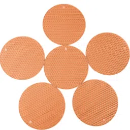 Silicone Anti Slip Trivet Set of 6 Matt Trivet-image-4