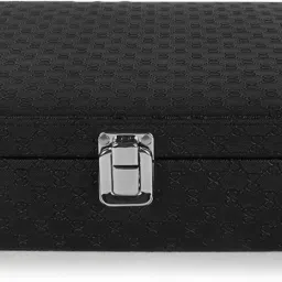 Watch Box Organizer Holder for Men & Women 12 slots of watches Black and Gray Watch Box-image-73