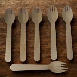 Combo Reusable Spoon, Fork and Spoon Disposable Wooden Table Spoon Set-image-13