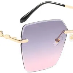 Gradient Retro Square Sunglasses (Free Size)-0