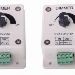 12V-24V 8A LED Light Dimmer Brightness Adjustable Control Controller,Power Saver Pack of 2 8 A Step Dimmer-8