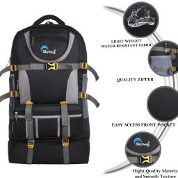 50L Expandable Backpack for Travel, Hiking, and Mountaineering For Men And Women Rucksack - 50 L-image-76