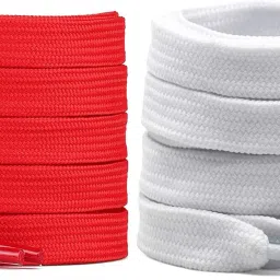 house of common shoe laces Flat Hollow Red White 120cm 2pair sneakers canwas Shoe laces Shoe Lace-image-91