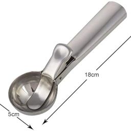 Stainless Steel Spring/Trigger Ice Cream Scoop Set of 1 Pc Stainless Steel Ice-cream Spoon-13