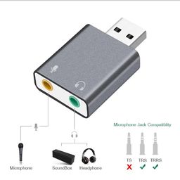 SarvoTeleweb Sound Card, USB to Audio Adapter/Converter Plug & Play External Sound Card with 3.5mm Compatible with Headphone & Microphone for Windows, Mac, Laptop, PC (Multicolor) image 4