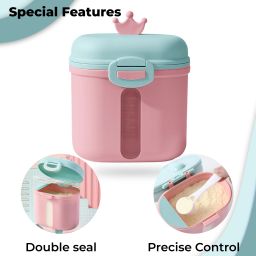 bembika Milk Powder Storage Container with Scoop and Leveller- Pink (360 g) image 5