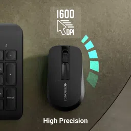 ZEBRONICS Companion 203 Wireless Standard Desktop Keyboard Compatible with Desktop, Laptop, Mac 2.4GHz Wireless, Copilot AI Key, 12 Multimedia Keys, 1600 DPI, for Windows & Mac image 5