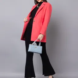 Polyester Solid Coat For Women-image-40
