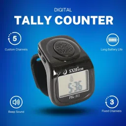 face me LED, Beep Sound, Time Clock & Reset Button - Premium Quality Counter & Tasbeeh Digital Tally Counter image 3