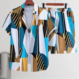 Men Night Suit Set Multicolor Printed-image-115