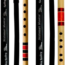 Musical Combo Flutes C Scale 6 Hole (14 Inch) & E Natural (15 Inch) Bamboo Flute Bansuri with Flute Carry Bag Free Bamboo Flute-image-43