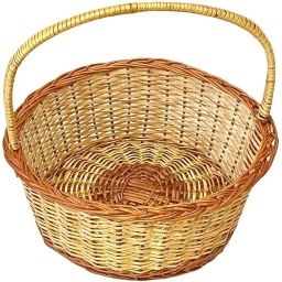 Round Full Gift Hamper/Packing/Pooja/Fruit/Bread Basket, Multipurpose Uses, Cane Flower Basket-12