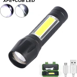SMALL SUN M322 (ZOOMABLE LED METAL TORCH) 25W Laser COB, 500mAh Battery MIZUN Torch-15
