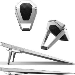 TooHype Laptop stand 2 Pcs Mini Premium Metal Folding Portable Laptop Stand Non-Slip for 10-17 Inch Laptop Stand-picture-7