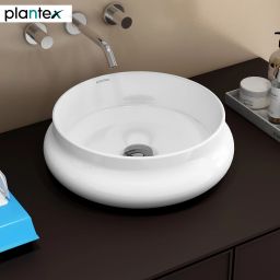 Ceramic Tabletop Wash Basin/WashBasin for Bathroom Platinium Ceramic Tabletop Round Wash Basin/Countertop Sink (16 x 16 x 5.5 Inch) Table Top Basin-image-66