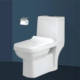 CLOVA-104 PREMIUM GRADE CERAMIC FLOOR MOUNTED ONE PIECE TOILET Western Commode Western Commode-17