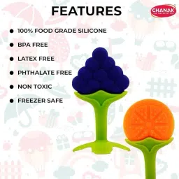aditi toys Baby Silicone Teether, Fruit Teether For Toddlers, Silicone Teether, Non-Toxic Teether image 2