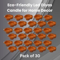 Water Sensor Diya LED Water Diyas for Diwali Home & Office Décor Pack of 30 A58 Plastic (Pack of 30) Table Diya Set-image-74