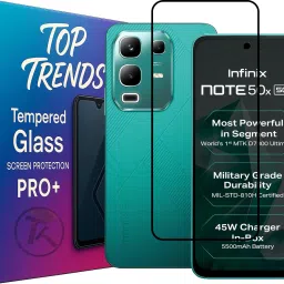 TopTrends Edge To Edge Tempered Glass for Infinix Note 50x 5G, with Easy Self Installation Kit-image-95