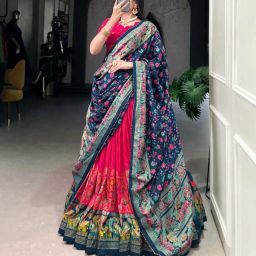 Embroidered Semi Stitched Lehenga Choli-image-100