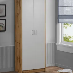 Giona Wotan Oak & White Engineered Wood Close Book Shelf-26