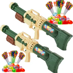 (2 Pichkari + 6 Magic Balloons)for Children Holi & Summer Pool Party Fun Water Gun-image-66