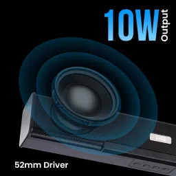 WOOS SoundBar for TV, PC, Gaming, Monitor, Laptop, Smartphone, Tablet 10 Watts Output 10 W Bluetooth Soundbar image 3