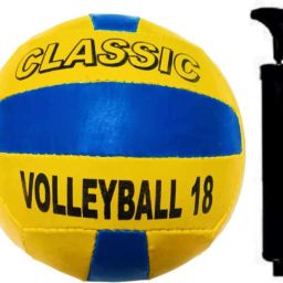 soft volleyball size-4 with Air pump official size and weight 135 ( pack of 1 ) Volleyball - Size: 4-picture-12
