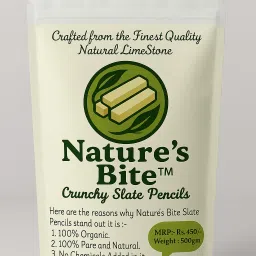 Nature's Bite Slate Pencils 500 gms (Soft) For writing, Some may use it for Eating Purpose Limestone-37