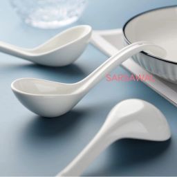 Ceramic Large Serving Spoon Ladle 9inch big 3pcs Disposable Ceramic Serving Spoon Set-21