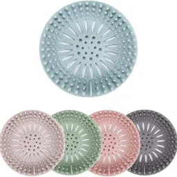 Silicone Hair Catcher Drain Cover (pack of 5) Hair Wash Basin-image-64