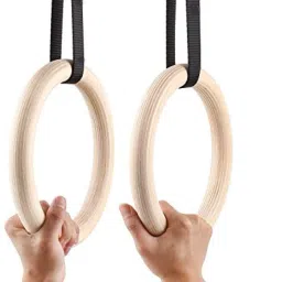 Fitness Gymnastic Rings,Olympic Gym Rings with Heavy Duty Adjustable Straps Pilates Ring-image-42