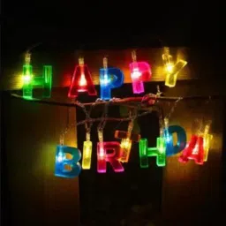Vibgyor Products Happy Birthday Lights - 13 LED Letter Battery Operated String Lights Night Lamp Light Strip-image-74