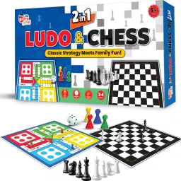 Ludo and Chess Board Game Set (Junior Size) - Board Game for Kids & Adults Strategy & War Board Game-picture-45