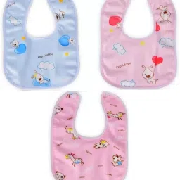 Pack of 3 Baby Bibs with Waterproof Material Large Coverage-image-20