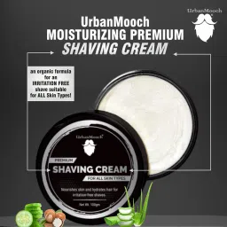 urbanmooch Shaving Cream For Men with Shea Butter, AloeVera and Coconut For Smooth Shave image 4