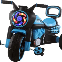 Storm Bike Tricycle for Kids | Toddler Trike | Headlight, Music, Eva Wheels | Curved Seat & backrest | Push Along Pedal Trike for 15 Months to 3 Years Tricycle-image-35