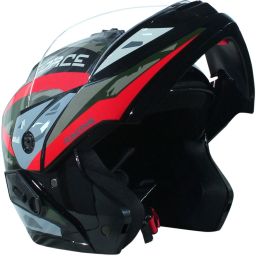 G- FORCE FLIPUP BLACK(RED STICKER) HELMET Motorbike Helmet-image-8